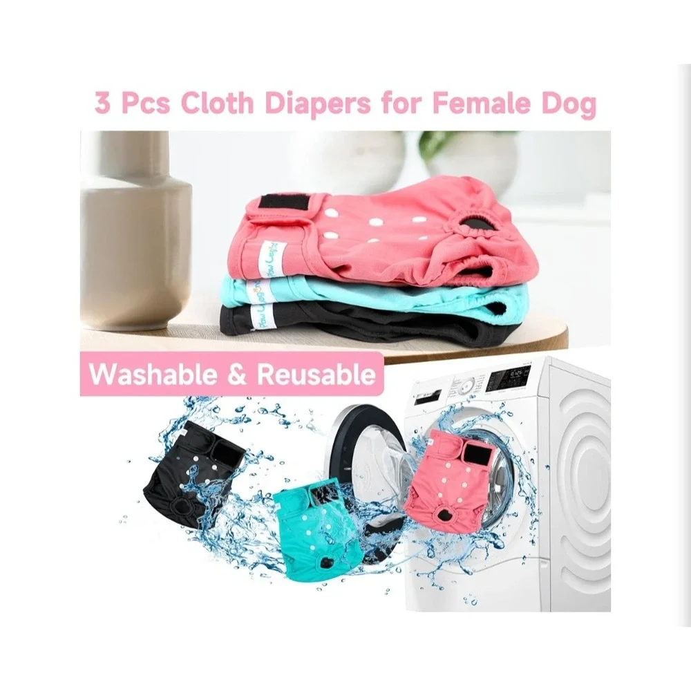 Paw Legend 3 Pack Reusable Female Dog Diapers XS